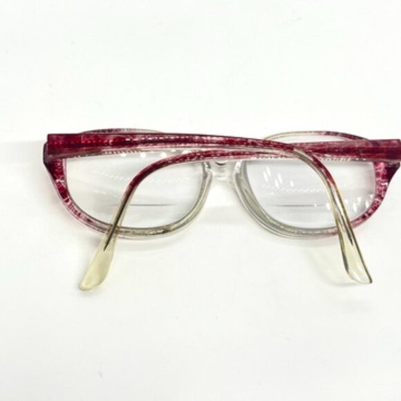 VINTAGE FUNDAMENTALS F008 PINK CLEAR EYEGLASS FRAMES 54 15 145 PLASTIC METAL ARM - Picture 14 of 16